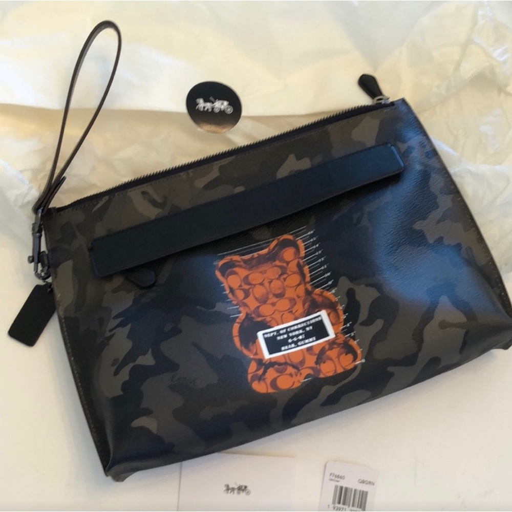 ISO need this item :  COACH GUMMY BEAR 12 inch pouch with wrist strap. - Picture 2 of 2